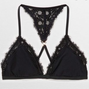 Aerie Happy Lace Ribbed Bralette